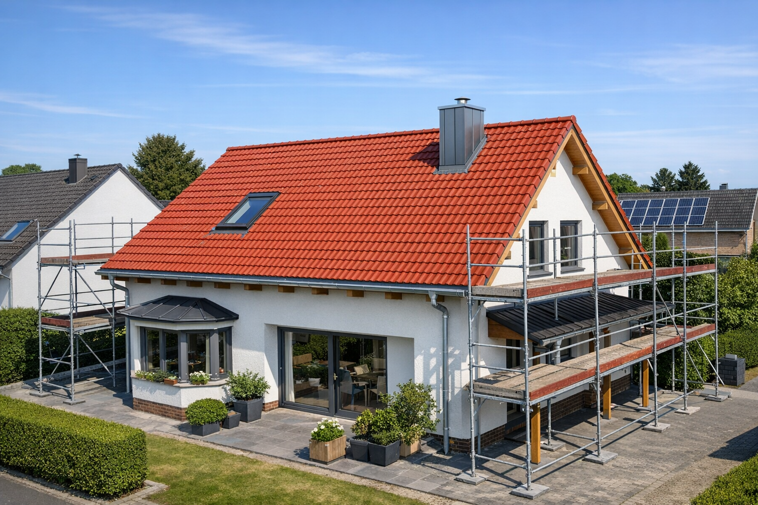 Komplettsanierung eines Einfamilienhauses mit neuer Dacheindeckung